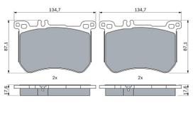 BOSCH 0 986 494 985 Brake pad set