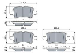 BOSCH 0 986 424 839 Brake pad set