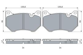 BOSCH 0 986 424 966 Brake pad set