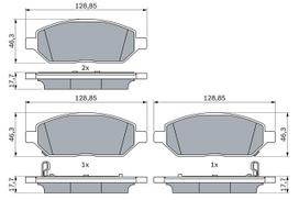 BOSCH 0 986 424 842 Brake pad set