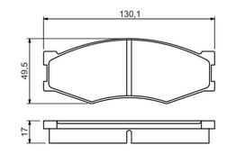 BOSCH 0 986 494 541 Brake pad set