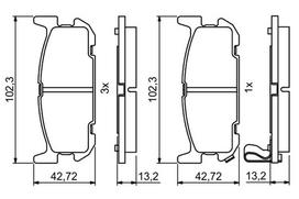 BOSCH 0 986 494 226 Brake pad set