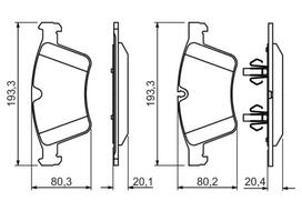 BOSCH 0 986 494 427 Brake pad set