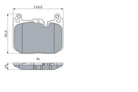 BOSCH 0 986 424 331 Brake pad set