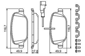 BOSCH 0 986 494 717 Brake pad set