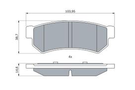 BOSCH 0 986 460 007 Brake pad set
