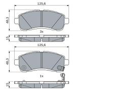 BOSCH 0 986 494 754 Brake pad set
