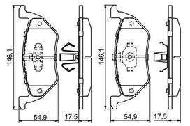 BOSCH 0 986 494 683 Brake pad set
