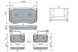 BOSCH 0 986 424 385 Brake pad set