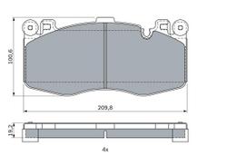BOSCH 0 986 424 387 Brake pad set