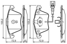 BOSCH 0 986 494 550 Brake pad set