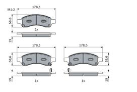BOSCH 0 986 494 966 Brake pad set