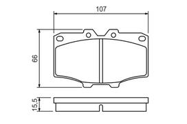 BOSCH 0 986 468 520 Brake pad set