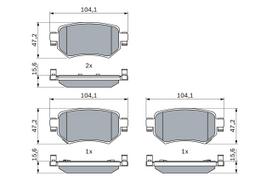 BOSCH 0 986 460 010 Brake pad set