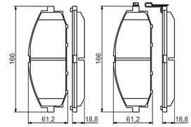 BOSCH 0 986 494 560 Brake pad set