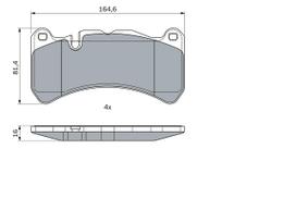 BOSCH 0 986 494 965 Brake pad set