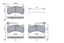 BOSCH 0 986 424 104 Brake pad set