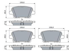 BOSCH 0 986 424 872 Brake pad set