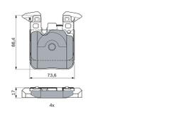 BOSCH 0 986 494 948 Brake pad set