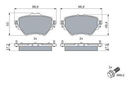 BOSCH 0 986 424 878 Brake pad set