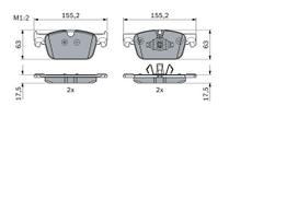 BOSCH 0 986 424 333 Brake pad set