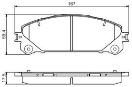 BOSCH 0 986 495 169 Brake pad set