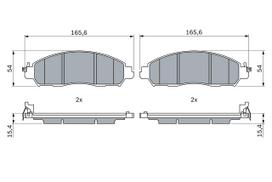BOSCH 0 986 424 973 Brake pad set