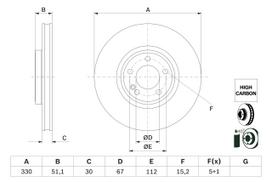 BOSCH 0 986 479 H34 Brake Disc