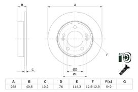 BOSCH 0 986 479 E68 Brake Disc