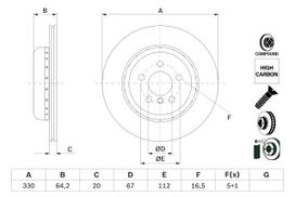 BOSCH 0 986 479 G15 Brake Disc