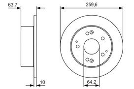 BOSCH 0 986 479 V39 Brake Disc