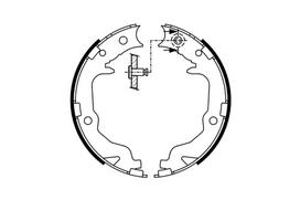 BOSCH 0 986 487 766 Brake shoe set