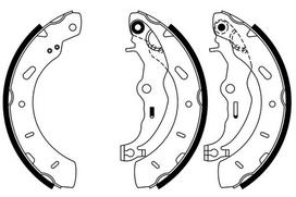 BOSCH 0 986 487 796 Brake shoe set