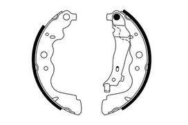 BOSCH 0 986 487 754 Brake shoe set