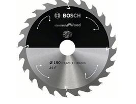 pjovimo diskas medienai - Pjovimo diskas medienai Bosch Standard for Wood 2608837708; 190x30 mm; Z24 - 1 nuotrauka