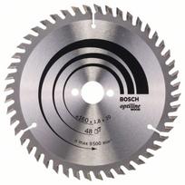 Pjovimo diskas medienai Bosch OPTILINE WOOD; 160x1,8x20,0 mm; Z48; 15°