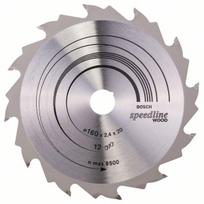 Pjovimo diskas medienai Bosch SPEEDLINE WOOD; 160x2,4x20,0 mm; Z12; 15°