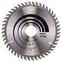 pjovimo diskas - Pjovimo diskas medienai Bosch OPTILINE WOOD; 165x2,6x30,0 mm; Z48; 15° - 1 nuotrauka