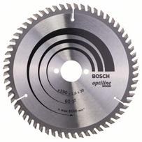 190 x 30 pjovimo diskas - Pjovimo diskas medienai Bosch OPTILINE WOOD; 190x2,6x30,0 mm; Z60; 15° - 1 nuotrauka