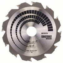 Pjovimo diskas medienai Bosch CONSTRUCT WOOD; 180x2,6x30,0 mm; Z12; 12°