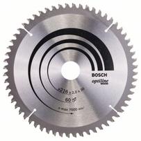 Pjovimo diskas medienai Bosch OPTILINE WOOD; 216x2x30,0 mm; Z60; -5°
