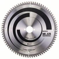 Pjovimo diskas medienai Bosch MULTI MATERIAL; 250x3,2x30,0 mm; Z80; -5°