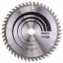 Pjovimo diskas medienai Bosch OPTILINE WOOD; 190x2,6x20,0 mm; Z48; 15°