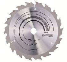 Pjovimo diskas medienai Bosch SPEEDLINE WOOD; 160x2,4x16,0 mm; Z18; 15°