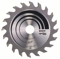 Pjovimo diskas medienai Bosch OPTILINE WOOD; 130x2,4x20,0 mm; Z20; 15°