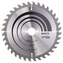 Pjovimo diskas medienai Bosch OPTILINE WOOD; 230x2,8x30,0 mm; Z36; 15°