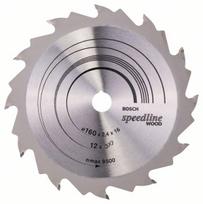 Pjovimo diskas medienai Bosch SPEEDLINE WOOD; 160x2,4x16,0 mm; Z12; 15°