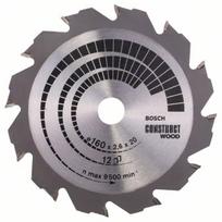 Pjovimo diskas medienai Bosch CONSTRUCT WOOD; 160x2,6x20,0 mm; Z12; 12°