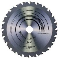 pjovimo diskas 165x20 - Pjovimo diskas medienai Bosch SPEEDLINE WOOD; 165x1,7x20,0 mm; Z24; 15° - 1 nuotrauka