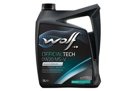 Variklinėje alyvoje WOLF OFFICIALTECH 0W20 MS-V 5L ACEA A1/B1-12,VCCRBS0-2AE